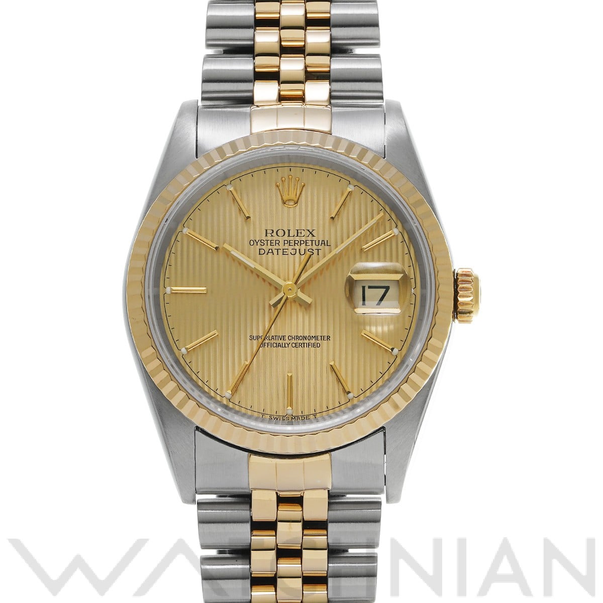 ロレックス デイトジャスト 16233 シャンパンタペストリー メンズ 時計 【中古】【wristwatch】