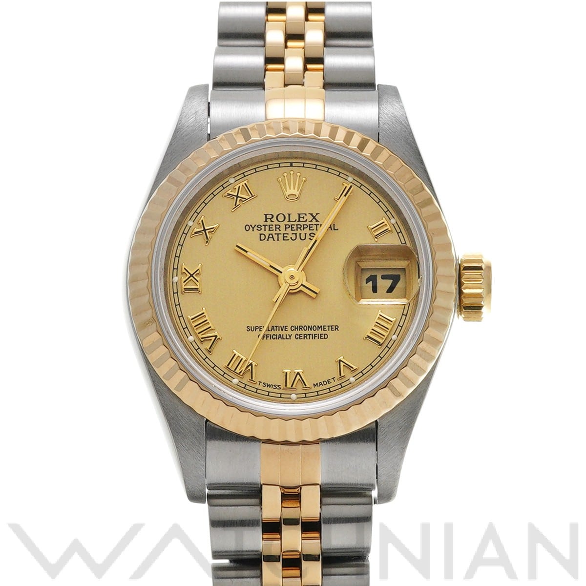 ロレックス デイトジャスト 69173 シャンパン レディース 時計 【中古】【wristwatch】