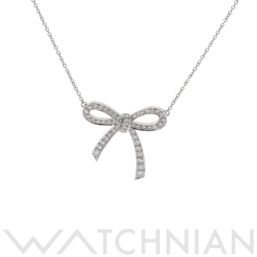ティファニー ボウネックレス シルバー Pt950プラチナ レディース ジュエリー 【中古】【jewelry】