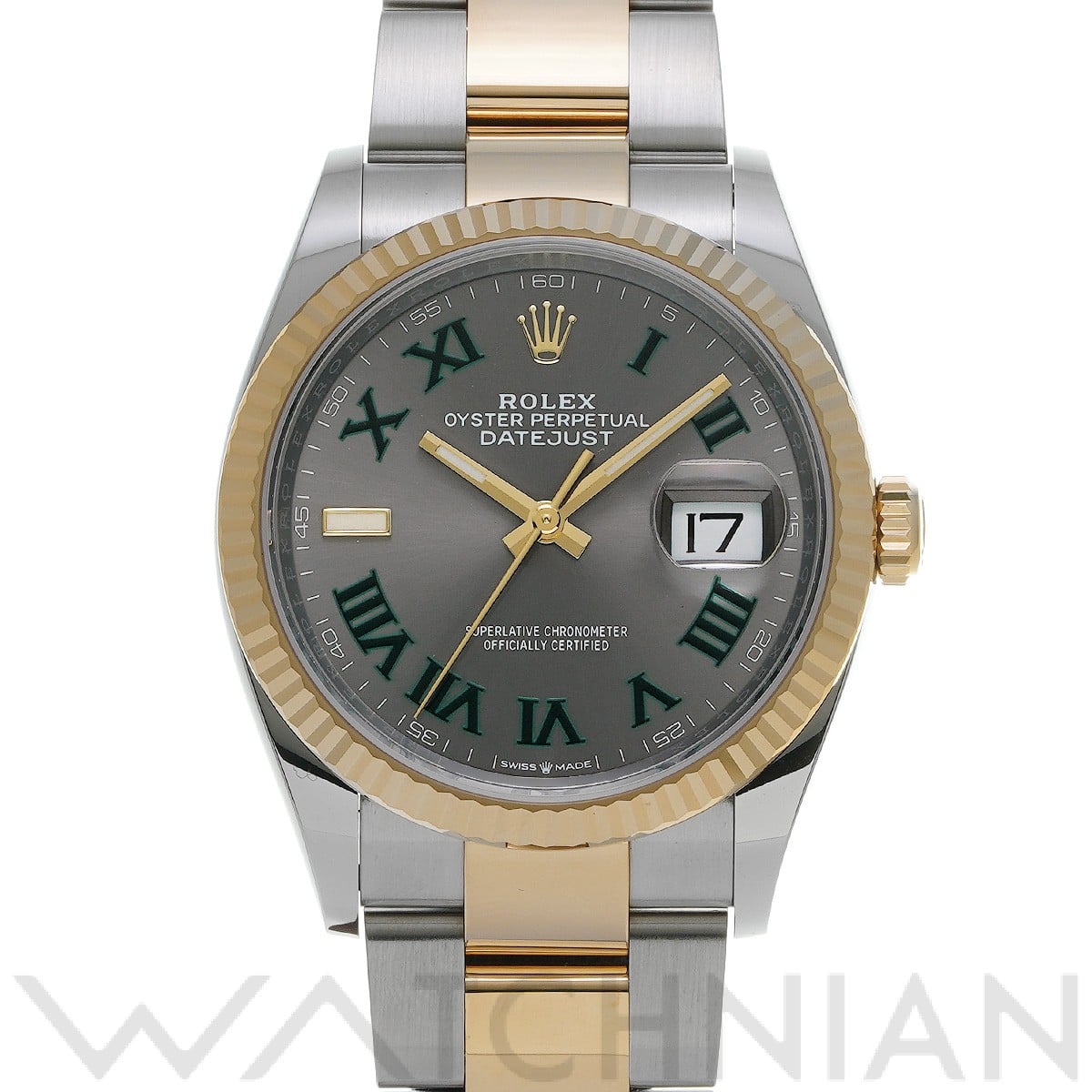 ロレックス デイトジャスト 36 126233 スレート メンズ 時計 【中古】【wristwatch】