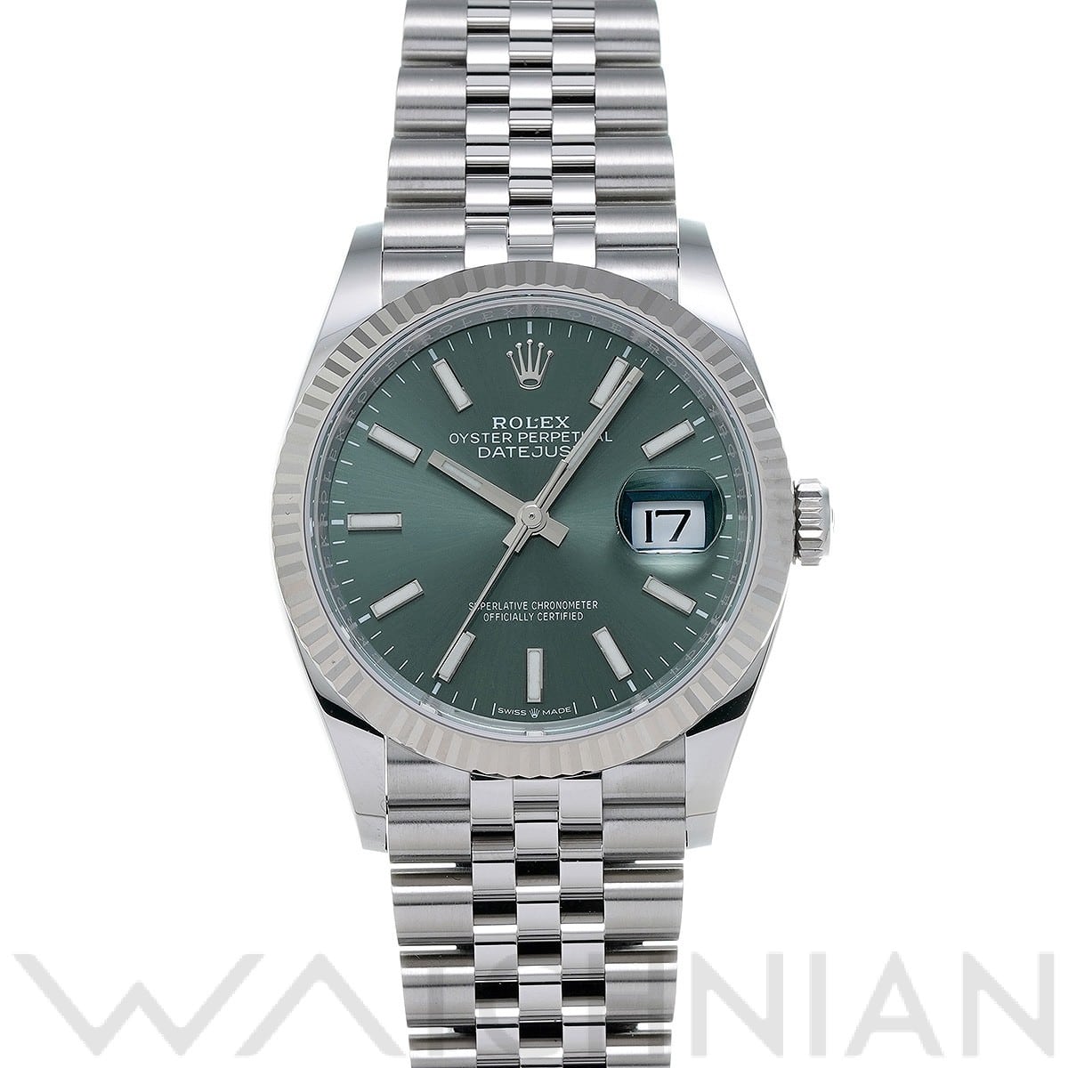 ロレックス デイトジャスト 36 126234 ミントグリーン メンズ 時計 【未使用】【wristwatch】