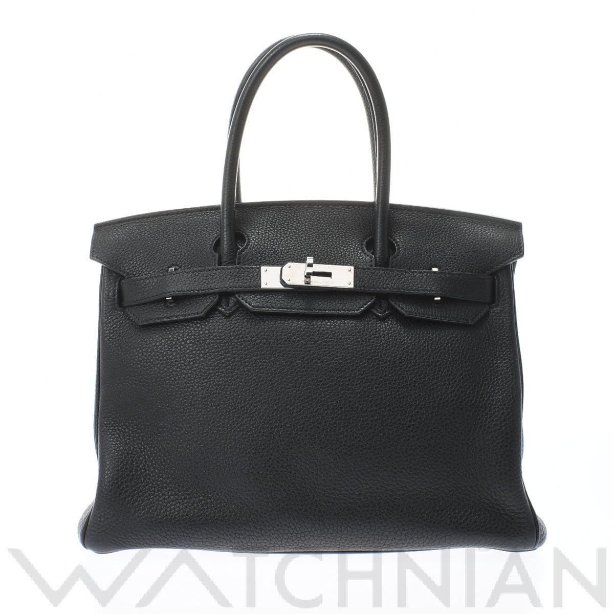 バーキン 30 ブラック/パラジウム金具 トリヨンクレマンス HERMES エルメス レディース 【中古】