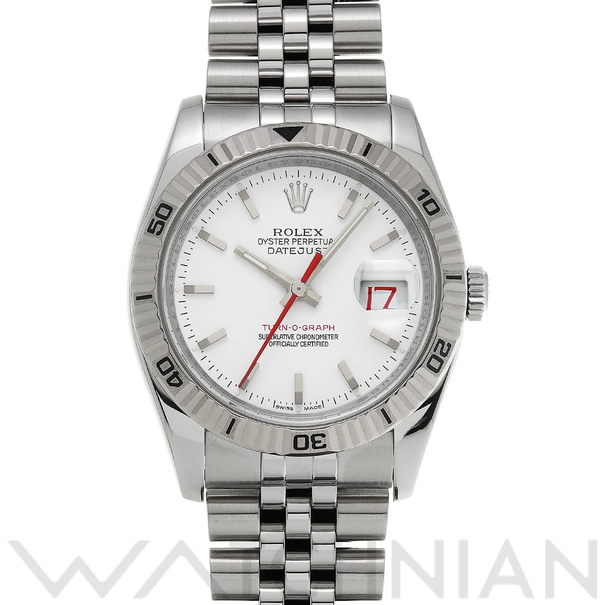 ロレックス デイトジャスト ターノグラフ 116264 ホワイト メンズ 時計 【中古】【wristwatch】
