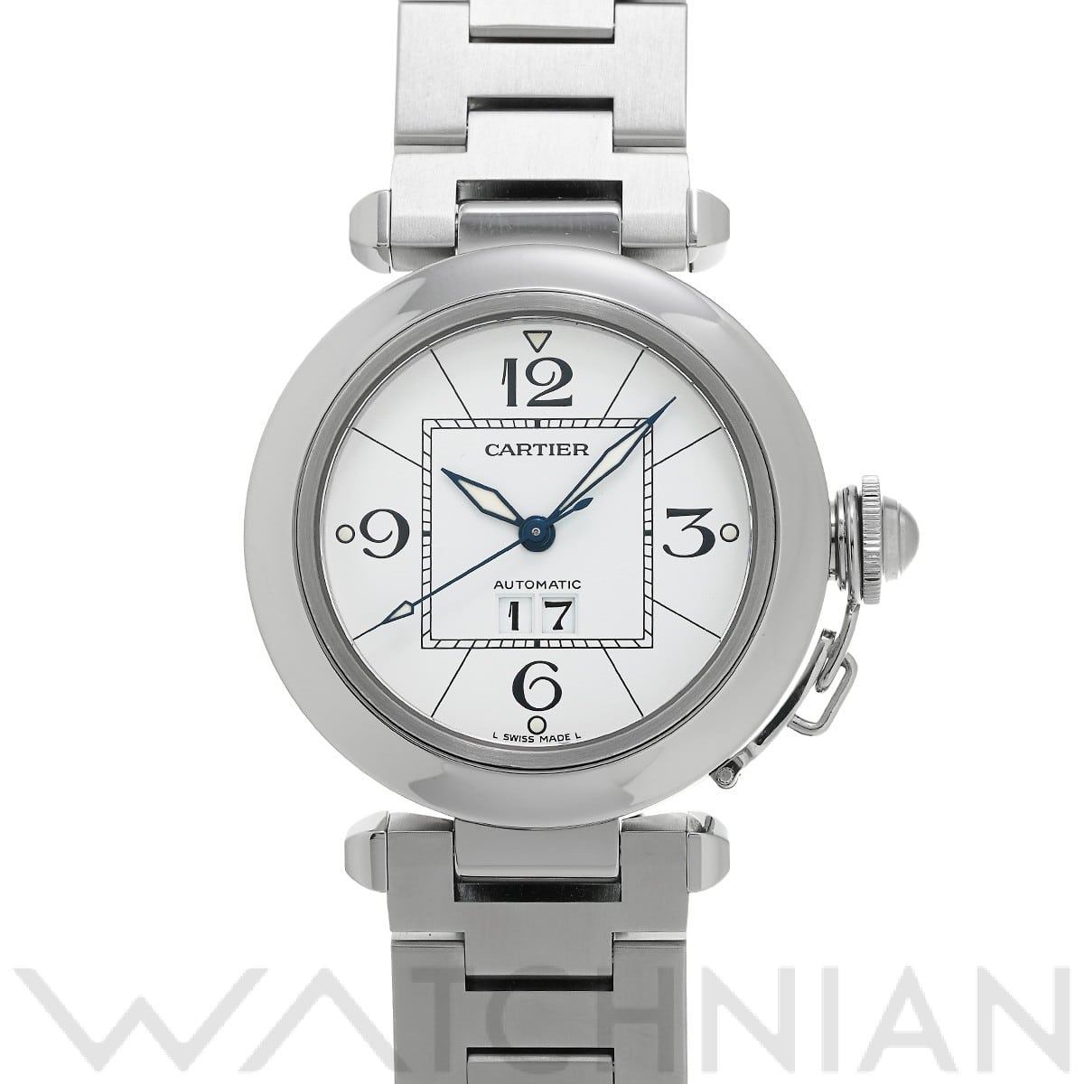 カルティエ / CARTIER パシャC ビッグデイト W31055M7 ホワイト ユニセックス 時計 【中古】【wristwatch】