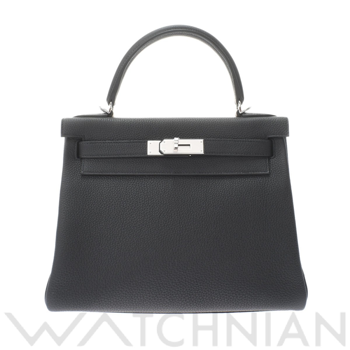 ケリー28 内縫い ブラック/パラジウム金具 トゴ HERMES エルメス レディース 【新品】