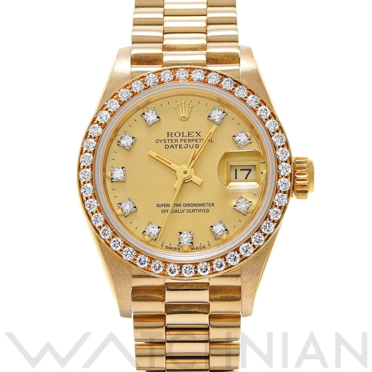 デイトジャスト 69138G 86番台(1984年頃製造) シャンパン/ダイヤモンド ロレックス ROLEX レディース 【中古】