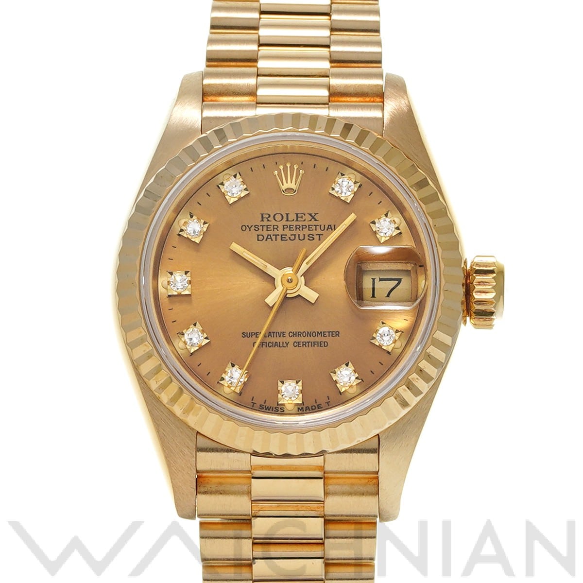 デイトジャスト 69178G N番(1991年頃製造) シャンパン/ダイヤモンド ロレックス ROLEX レディース 【中古】