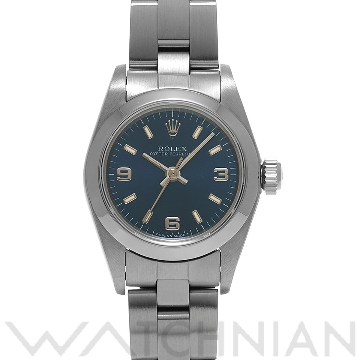 オイスターパーペチュアル 67180 U番(1997年頃製造) ブルー ロレックス ROLEX レディース 【中古】