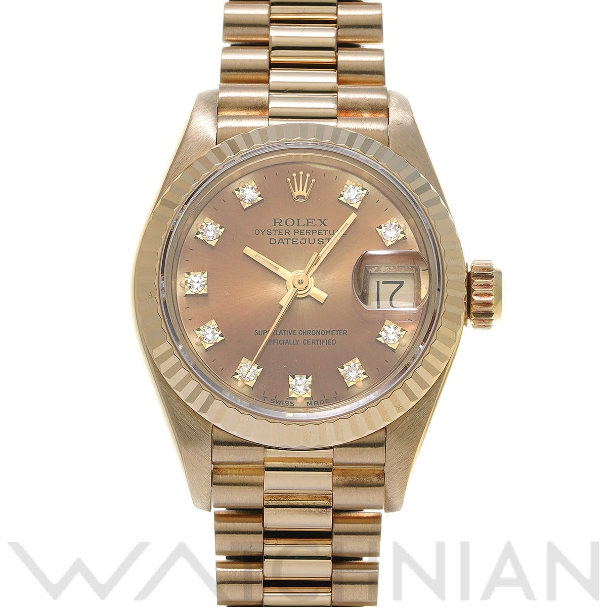 デイトジャスト 69178G X番(1991年頃製造) シャンパン/ダイヤモンド ロレックス ROLEX レディース 【中古】