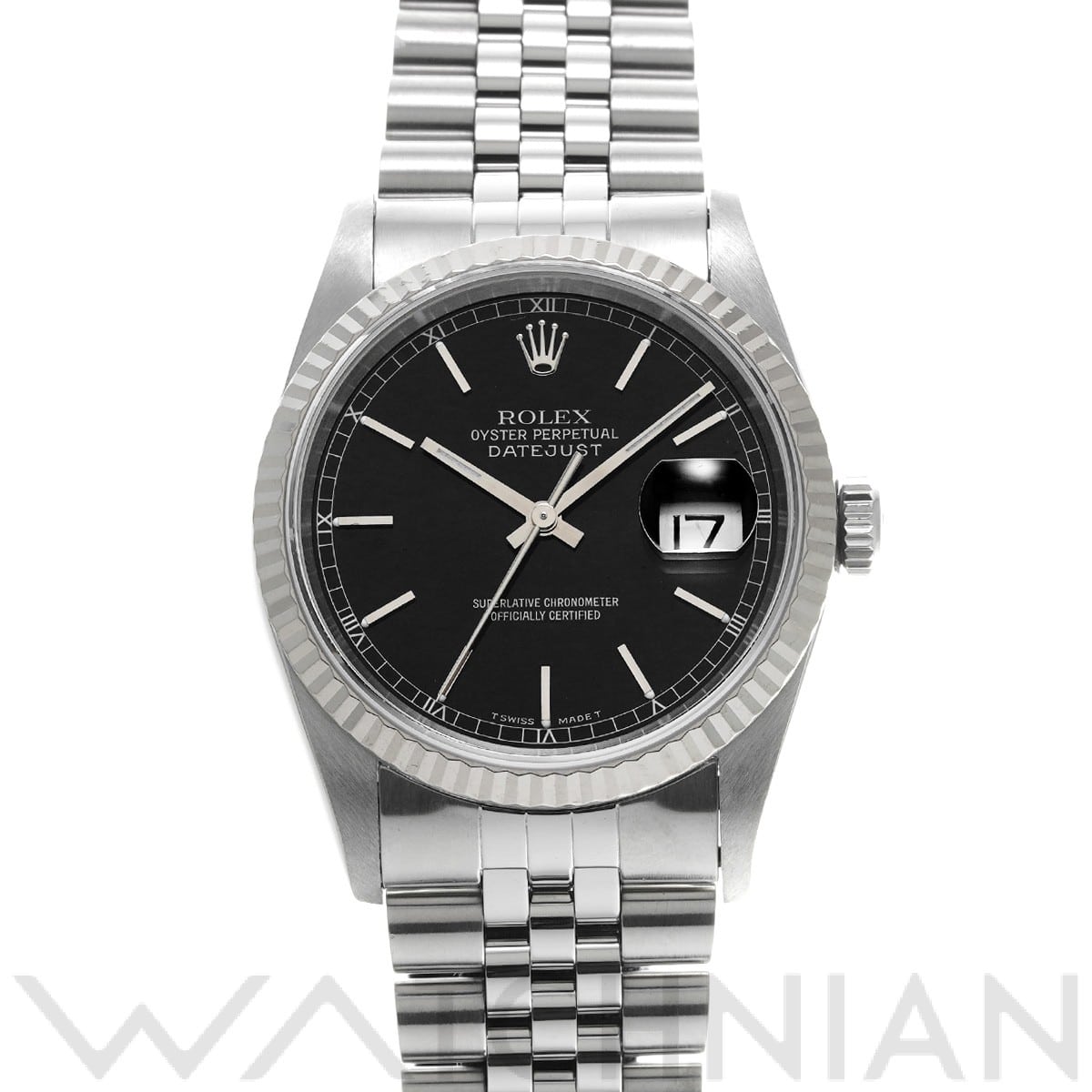 ロレックス デイトジャスト 16234 ブラック メンズ 時計 【中古】【wristwatch】