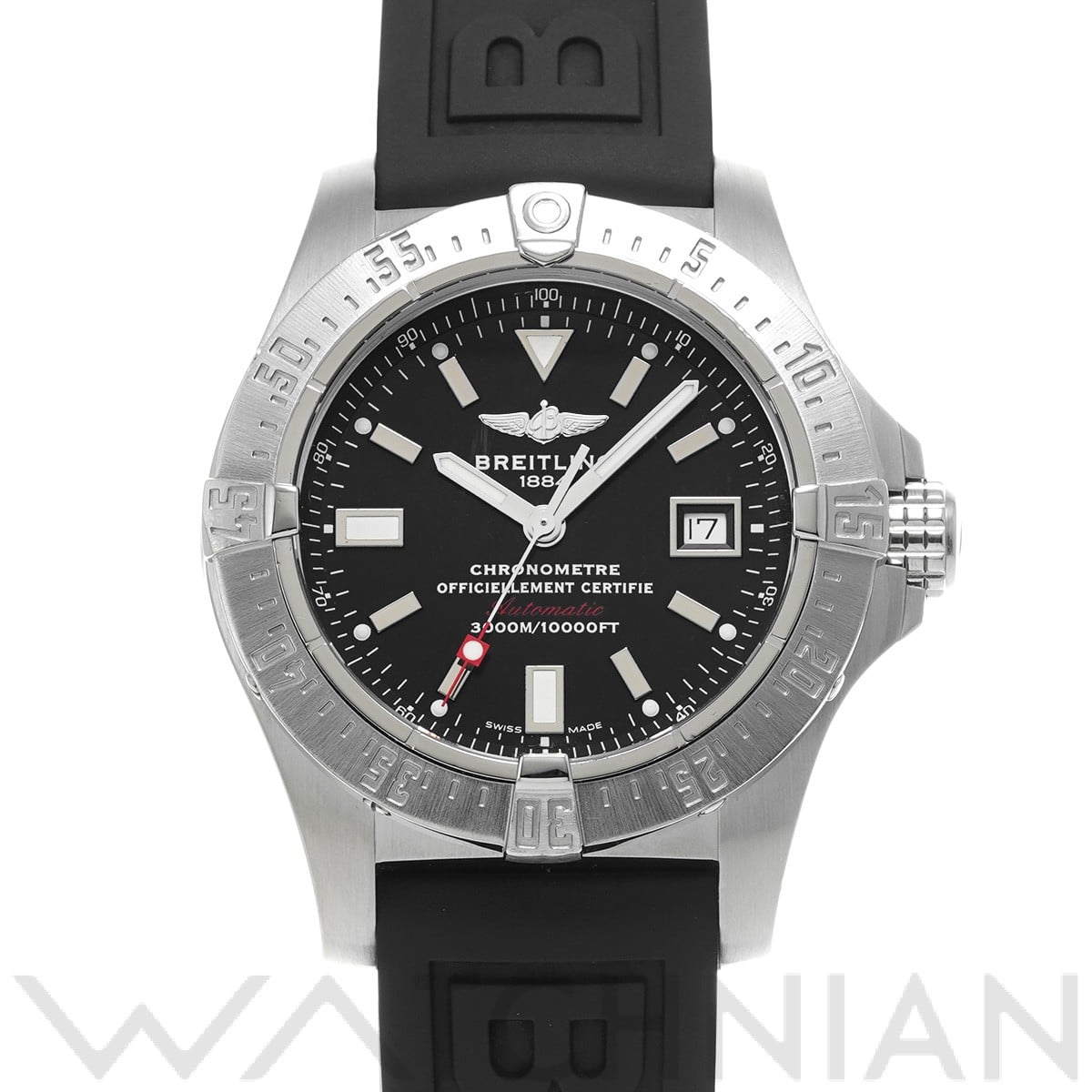 ブライトリング アベンジャー シーウルフ A17330 ブラック メンズ 時計 【中古】【wristwatch】