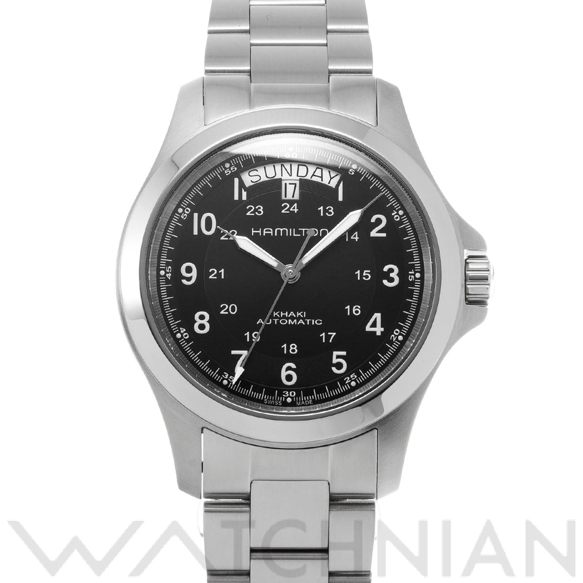 ハミルトン / HAMILTON カーキ フィールド キング オート H64455133 ブラック メンズ 時計 【中古】【wristwatch】