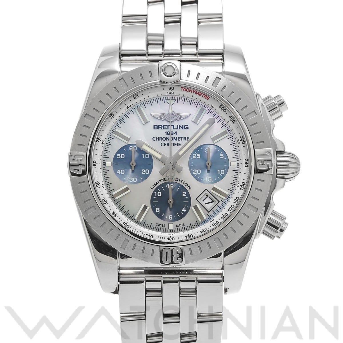 ブライトリング / BREITLING クロノマット 44 スペシャル AB01152A/A813 ホワイトシェル/ブルーシェル メンズ 時計 【中古】【wristwatch】