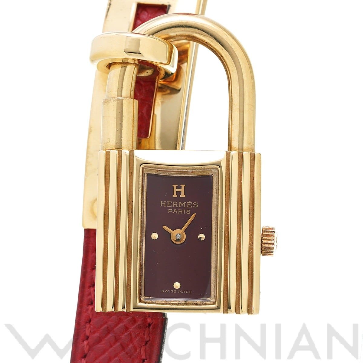 エルメス ケリーウォッチ KE1.210 レッド レディース 時計 【中古】【wristwatch】