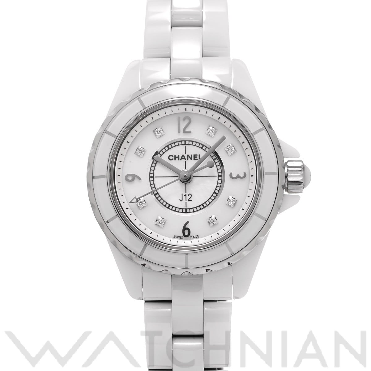シャネル / CHANEL J12 29MM H2570 ホワイトシェル/ダイヤモンド レディース 時計 【中古】【wristwatch】