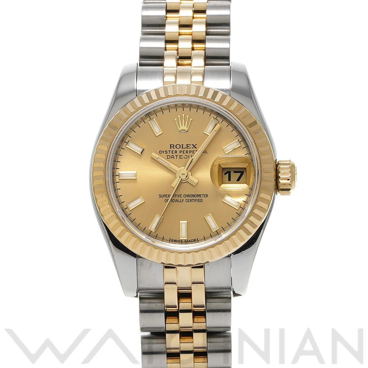 ロレックス レディ デイトジャスト 26 179173 シャンパン レディース 時計 【中古】【wristwatch】