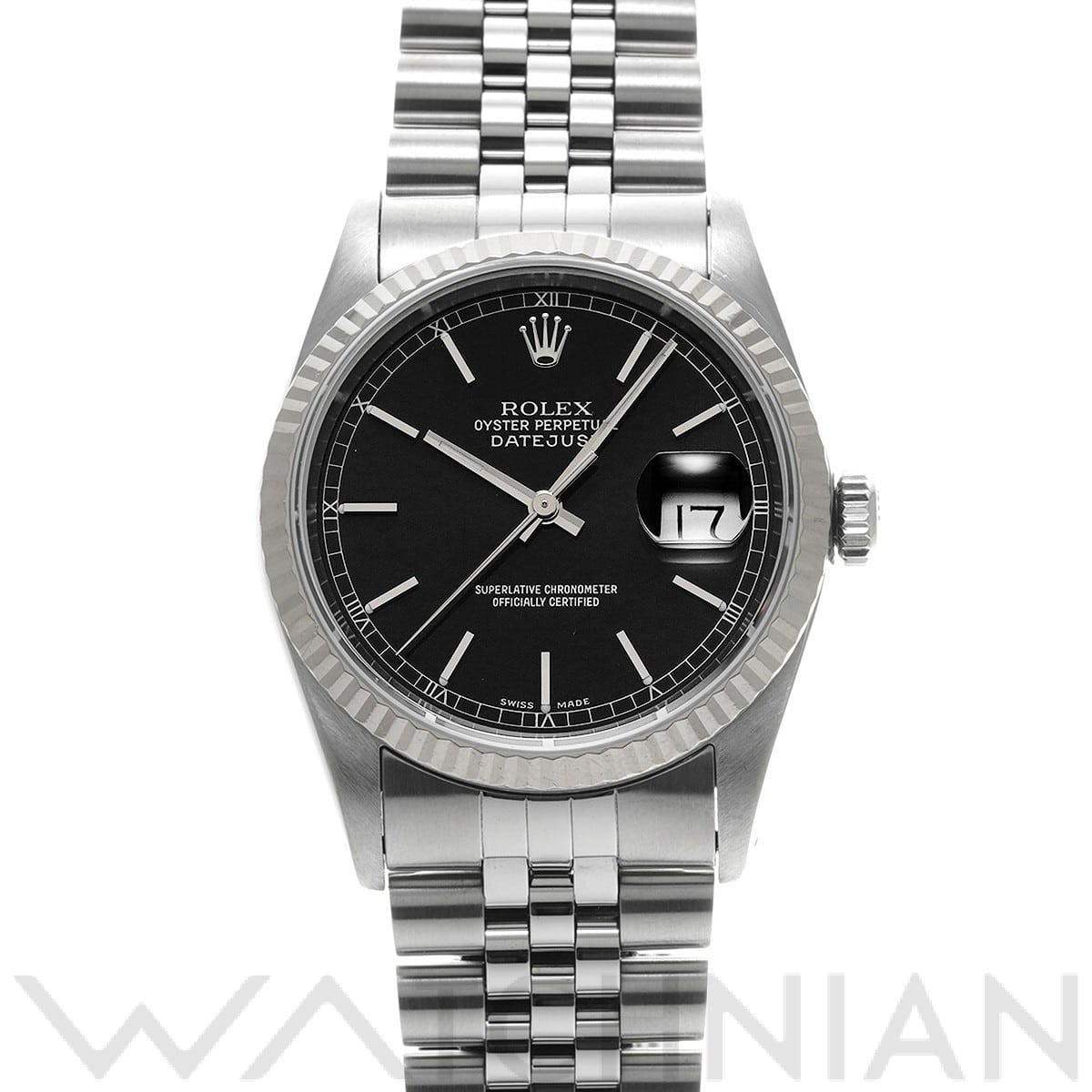 ロレックス デイトジャスト 16234 ブラック メンズ 時計 【中古】【wristwatch】