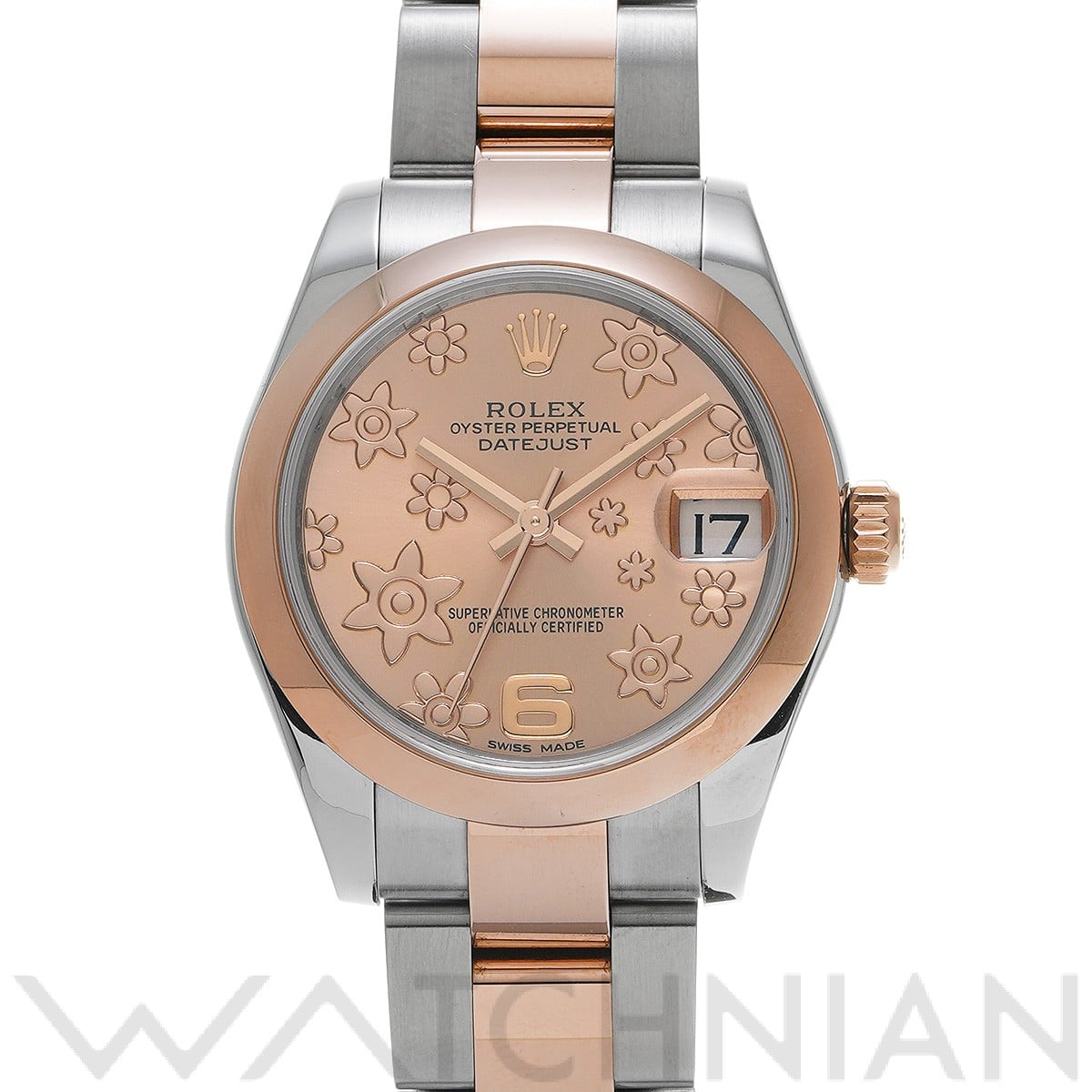ロレックス デイトジャスト 31 178241 ピンクフラワー ユニセックス 時計 【中古】【wristwatch】