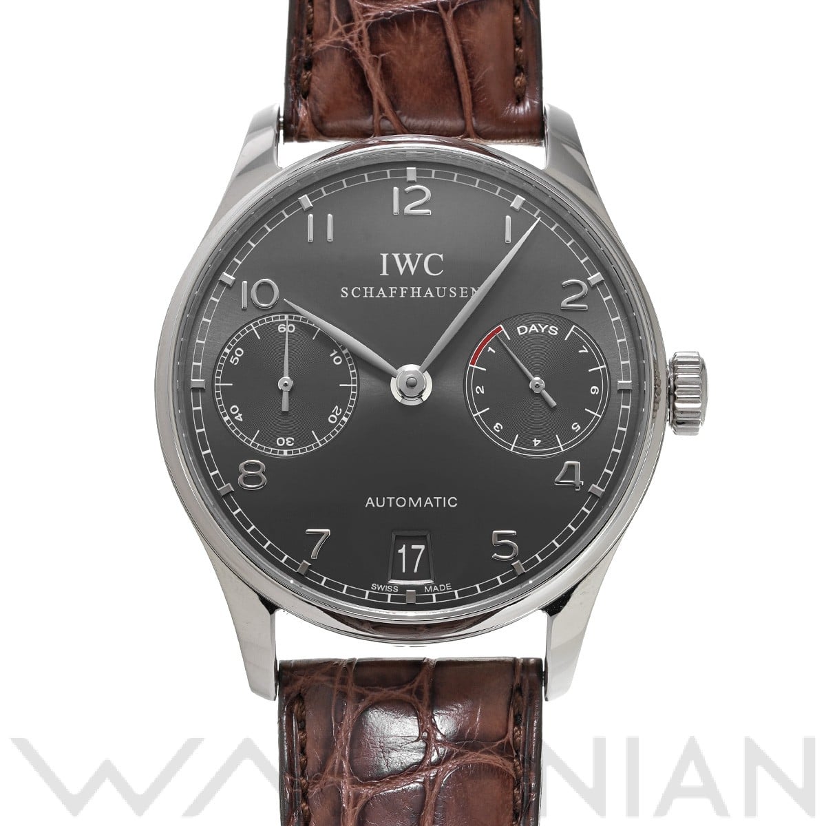 IWC ポルトギーゼ オートマティック 7デイズ IW500106 グレー メンズ 時計 【中古】【wristwatch】