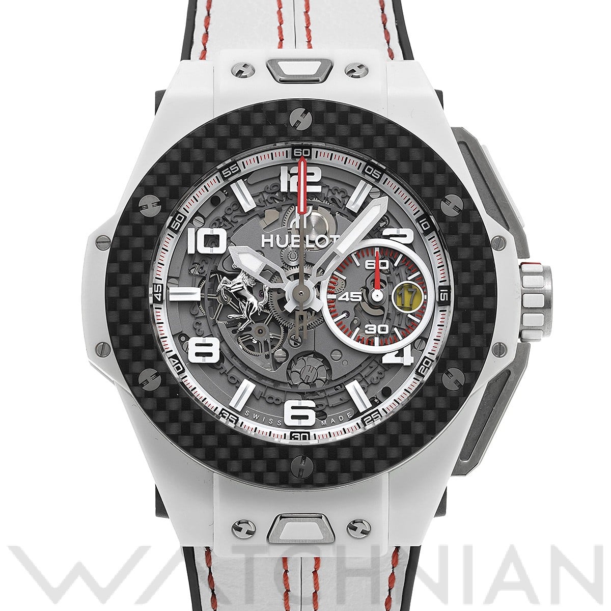 ビッグバン ウニコ フェラーリ セラミック カーボン 401.HQ.0121.VR スケルトン ウブロ HUBLOT メンズ 【中古】