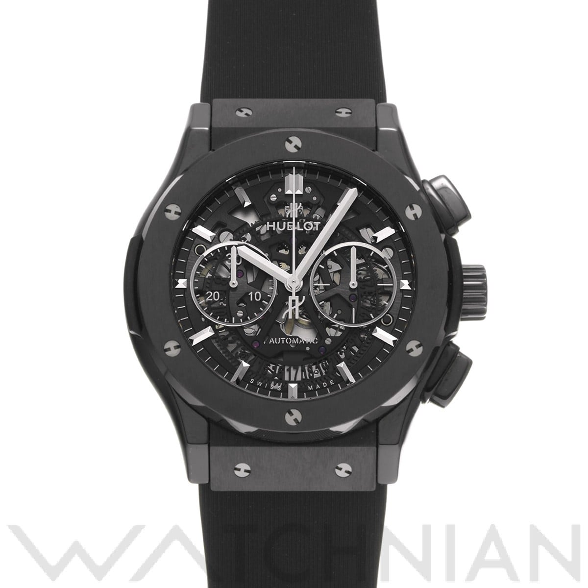 クラシックフュージョン アエロフュージョン ブラックマジック 525.CM.0170.RX スケルトン ウブロ HUBLOT メンズ 【中古】