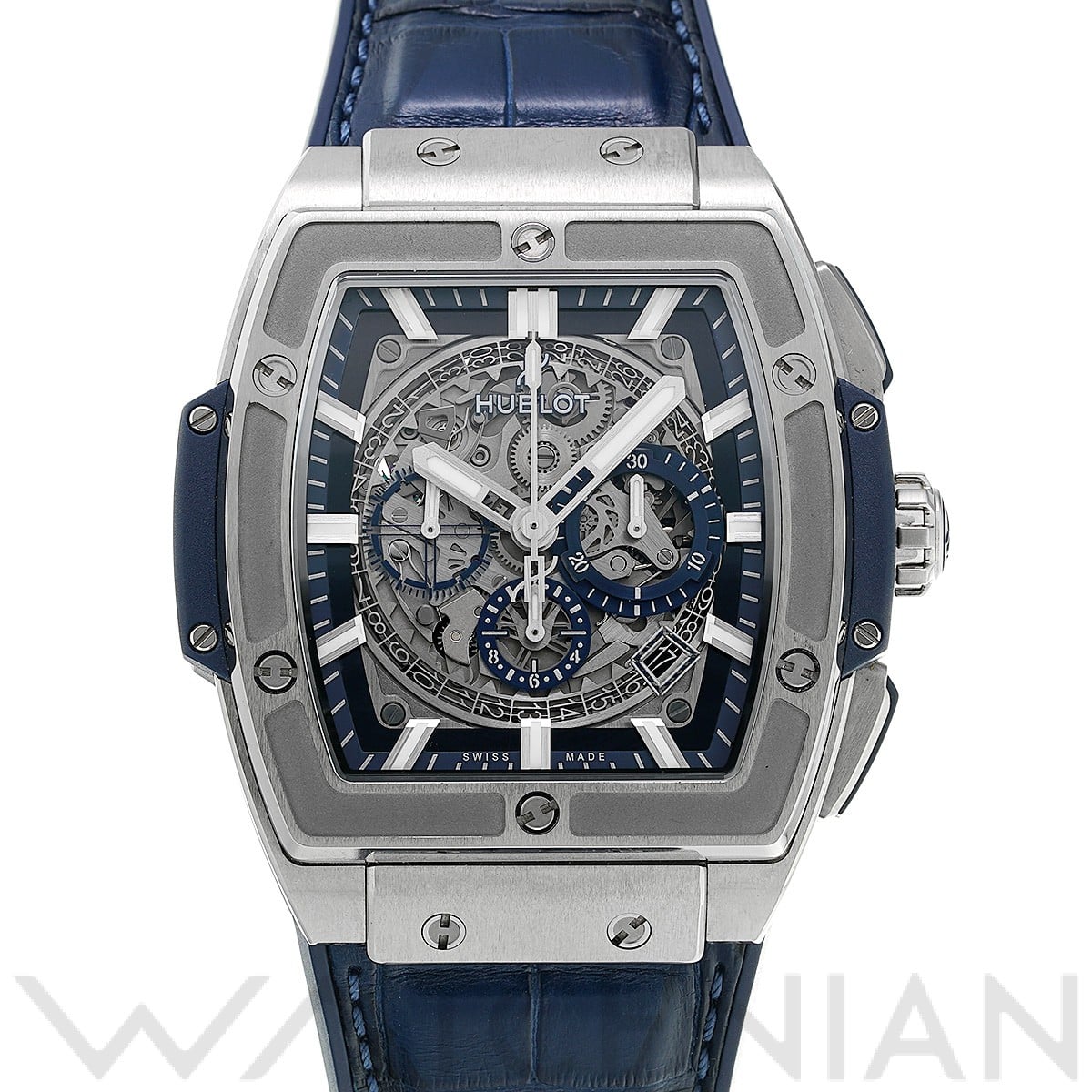 スピリット オブ ビッグバン チタニウム ブルー 601.NX.7170.LR スケルトン ウブロ HUBLOT メンズ 【中古】