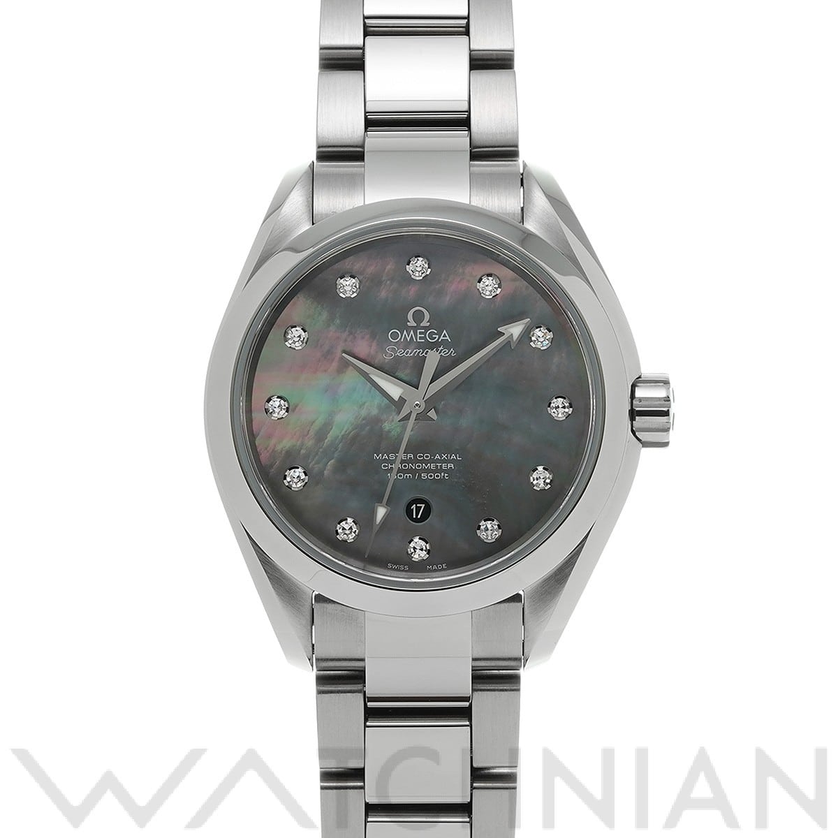 オメガ シーマスター アクアテラ マスターコーアクシャル 231.10.34.20.57.001 ブラックシェル/ダイヤモンド レディース 時計 【中古】【wristwatch】