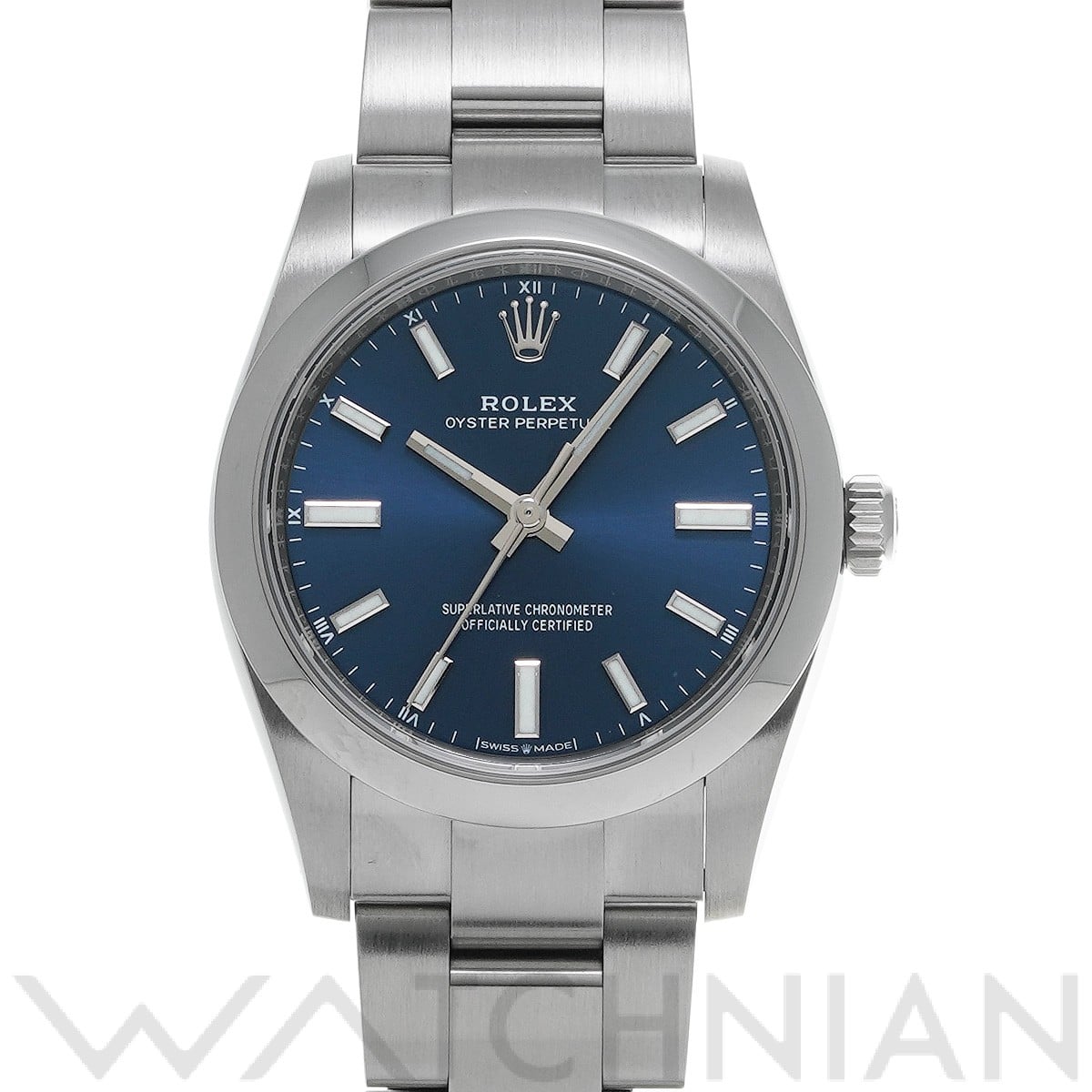 ロレックス オイスターパーペチュアル 34 124200 ブライトブルー ユニセックス 時計 【中古】【wristwatch】