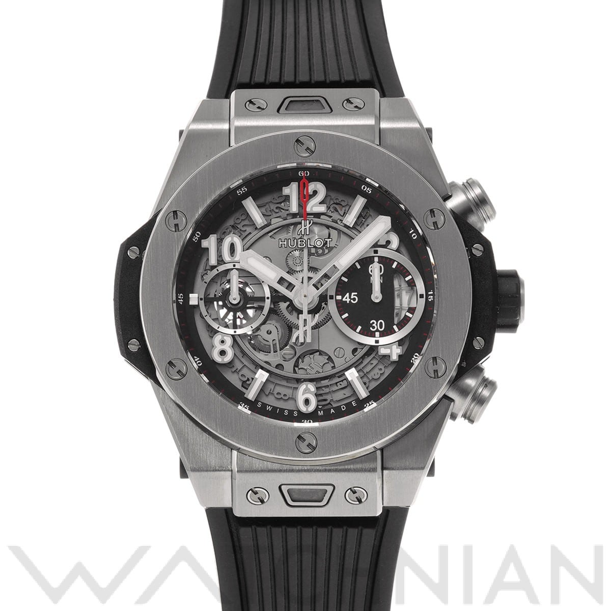 ビッグバン ウニコ チタニウム 441.NX.1170.RX マットブラックスケルトン ウブロ HUBLOT メンズ 【中古】