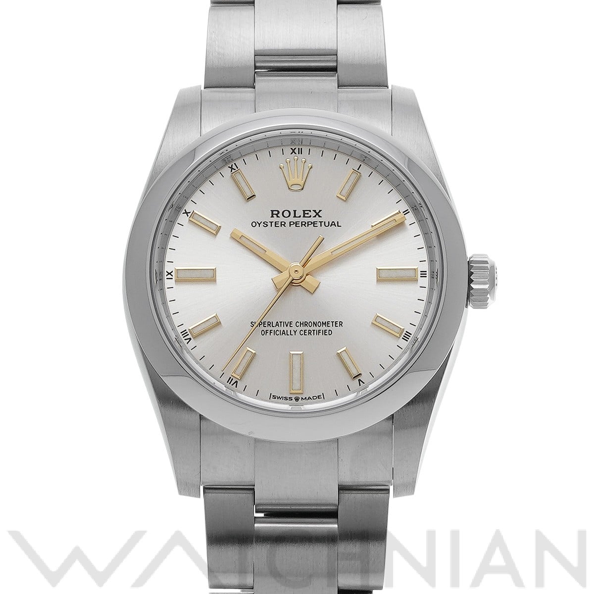 ロレックス オイスターパーペチュアル 34 124200 シルバー ユニセックス 時計 【中古】【wristwatch】