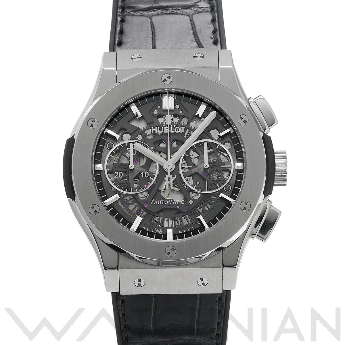 クラシックフュージョン アエロフュージョン チタニウム 525.NX.0170.LR スケルトン ウブロ HUBLOT メンズ 【中古】