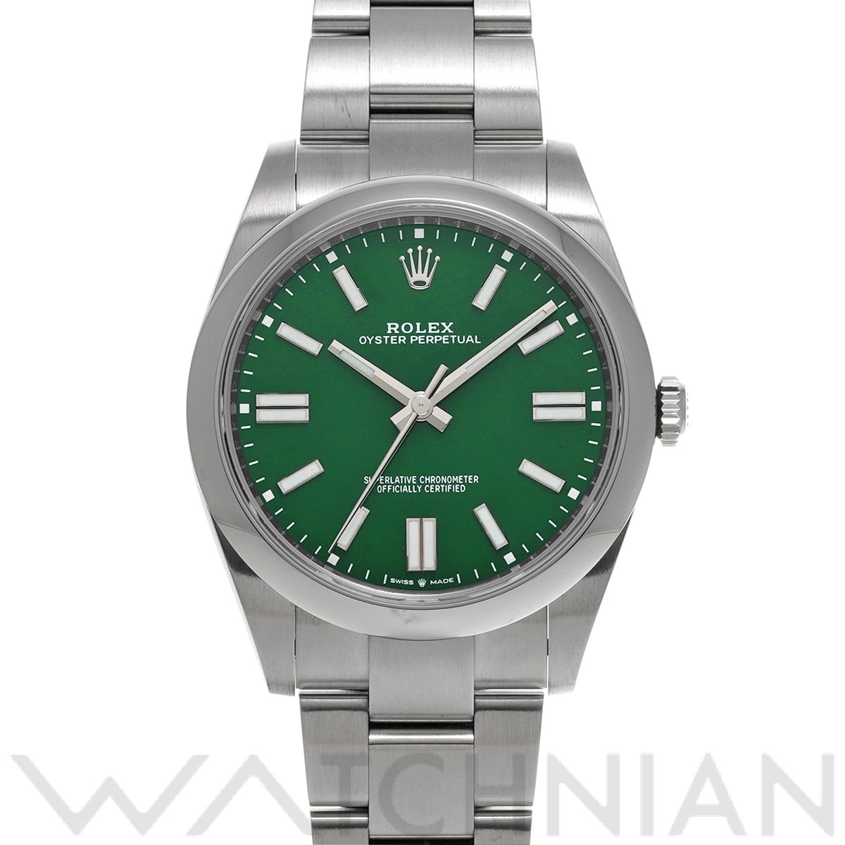 ロレックス オイスターパーペチュアル 41 124300 グリーン メンズ 時計 【中古】【wristwatch】