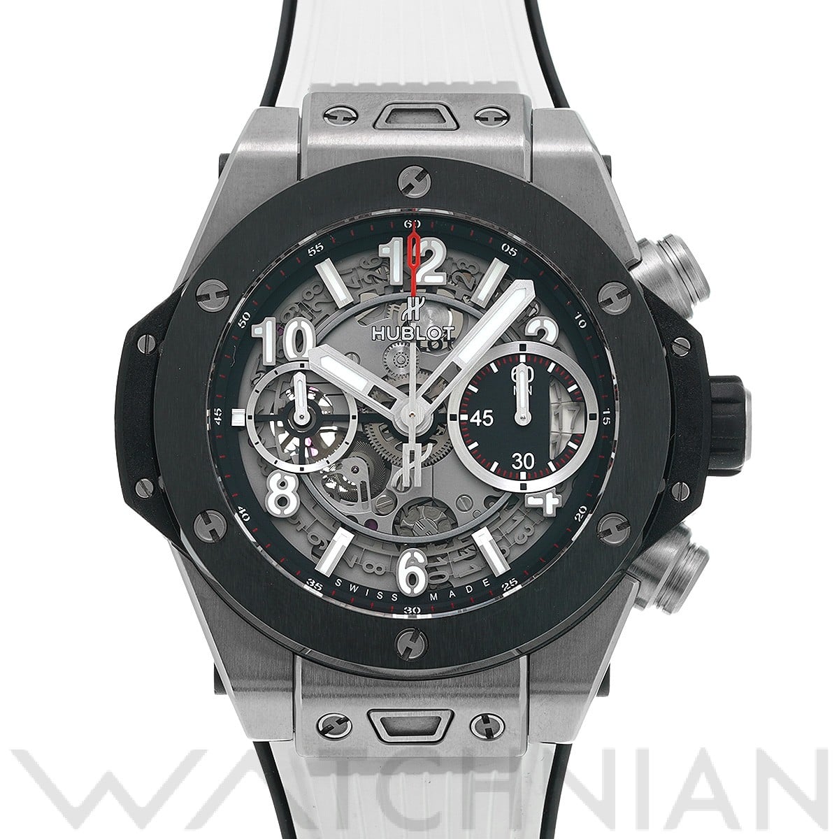 ビッグバン ウニコ チタニウム セラミック 441.NM.1170.RX スケルトン ウブロ HUBLOT メンズ 【中古】