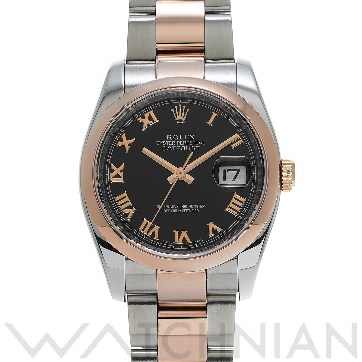 ロレックス デイトジャスト 36 116201 ブラック メンズ 時計 【中古】【wristwatch】