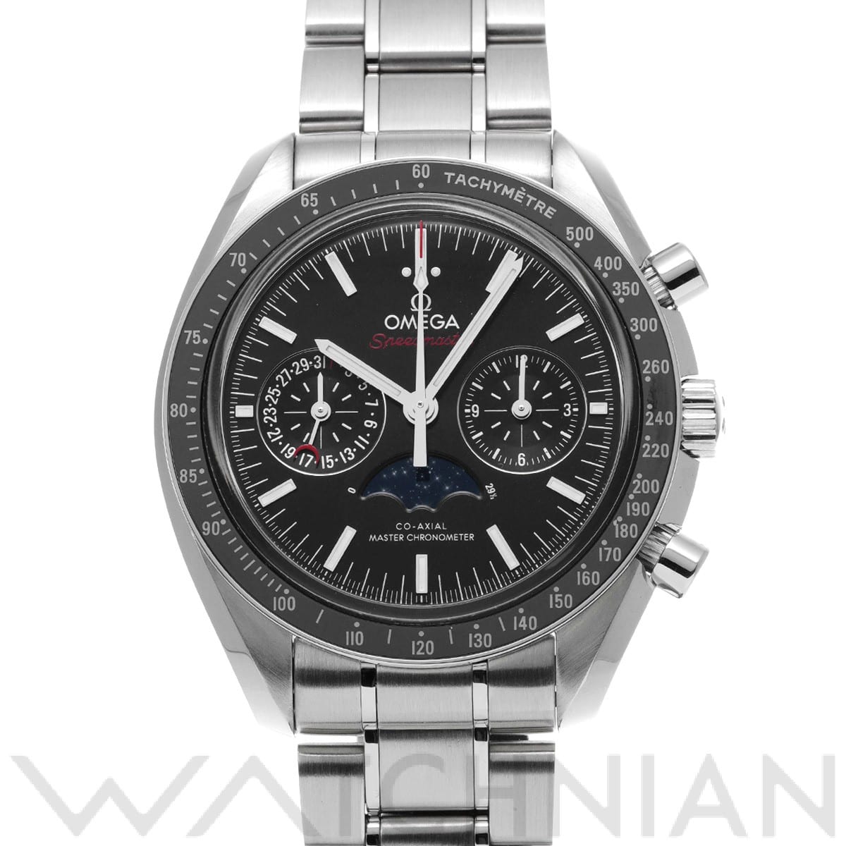 オメガ / OMEGA スピードマスター ムーンフェイズ コーアクシャル マスタークロノメーター 304.30.44.52.01.001 ブラック メンズ 時計 【中古】【wristwatch】