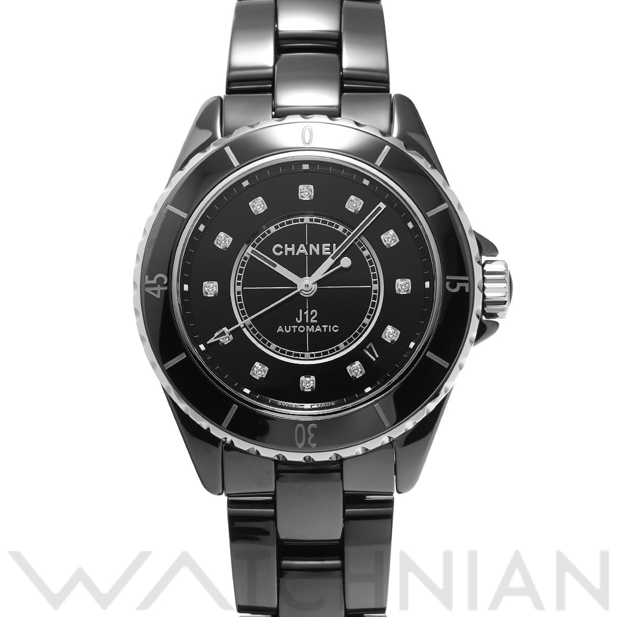 シャネル / CHANEL J12 キャリバー12.1 38MM H5702 ブラックラッカー/ダイヤモンド メンズ 時計 【中古】【wristwatch】