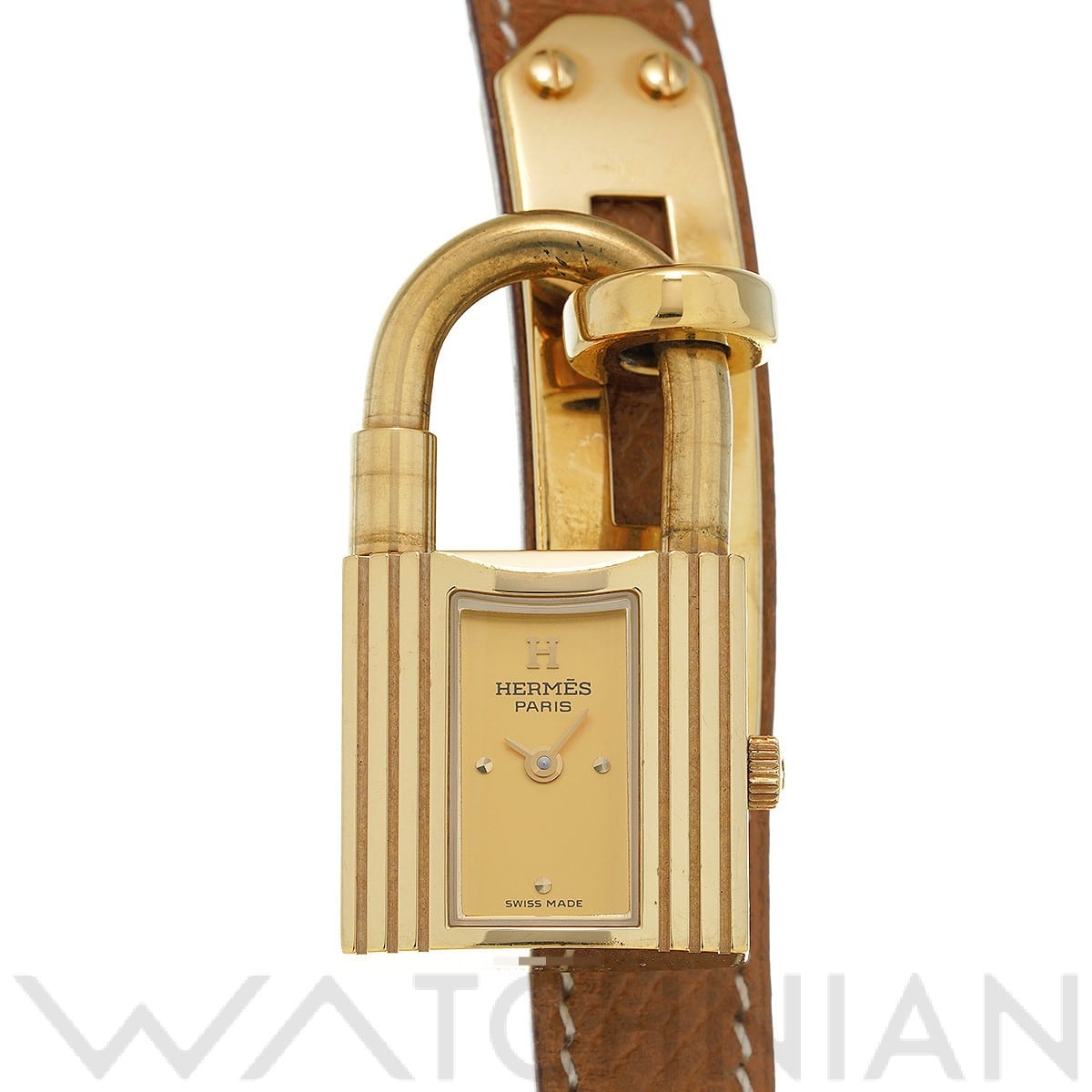 エルメス ケリーウォッチ KE1.201.470/HGO シャンパン レディース 時計 【中古】【wristwatch】