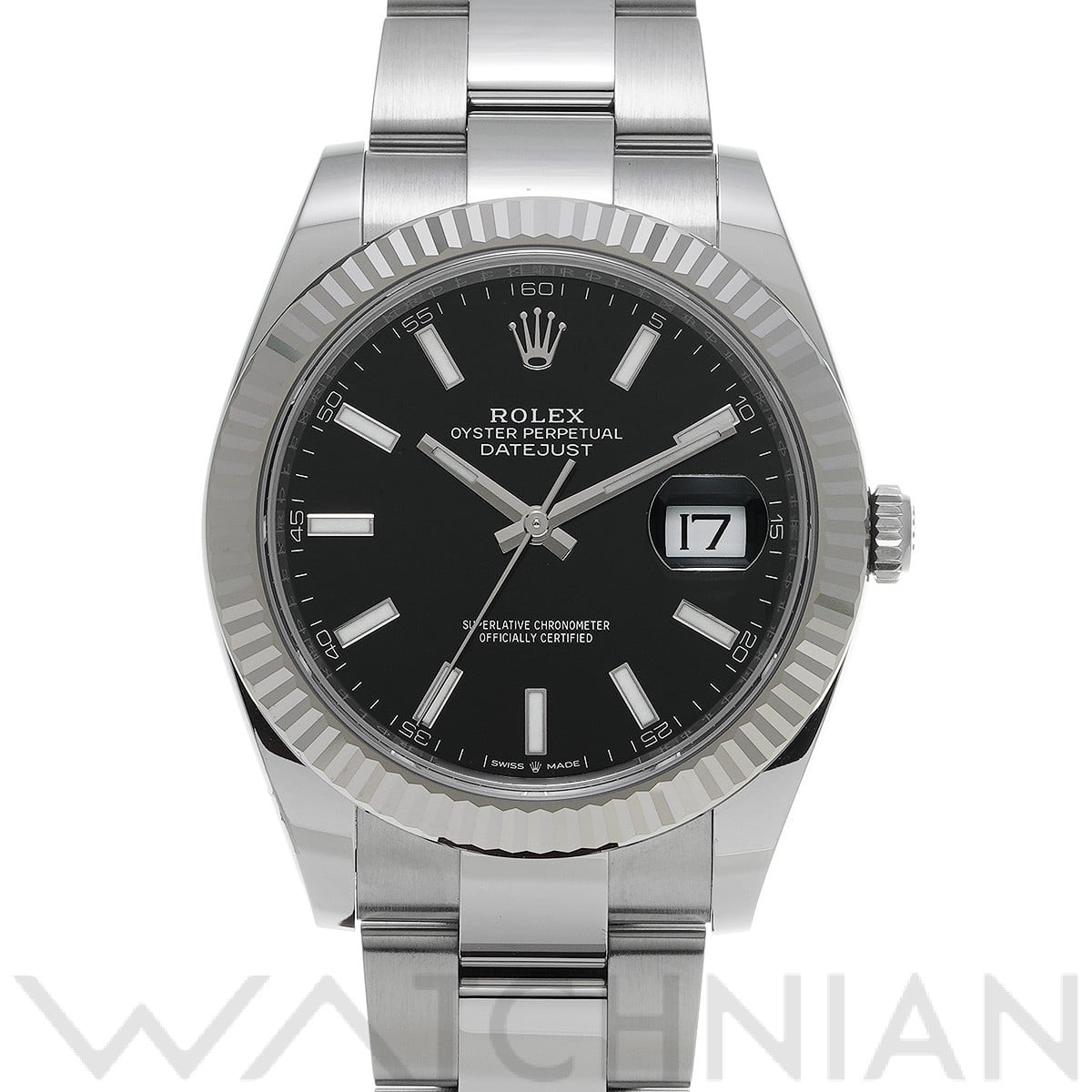 ロレックス デイトジャスト 41 126334 ブライトブラック メンズ 時計 【中古】【wristwatch】