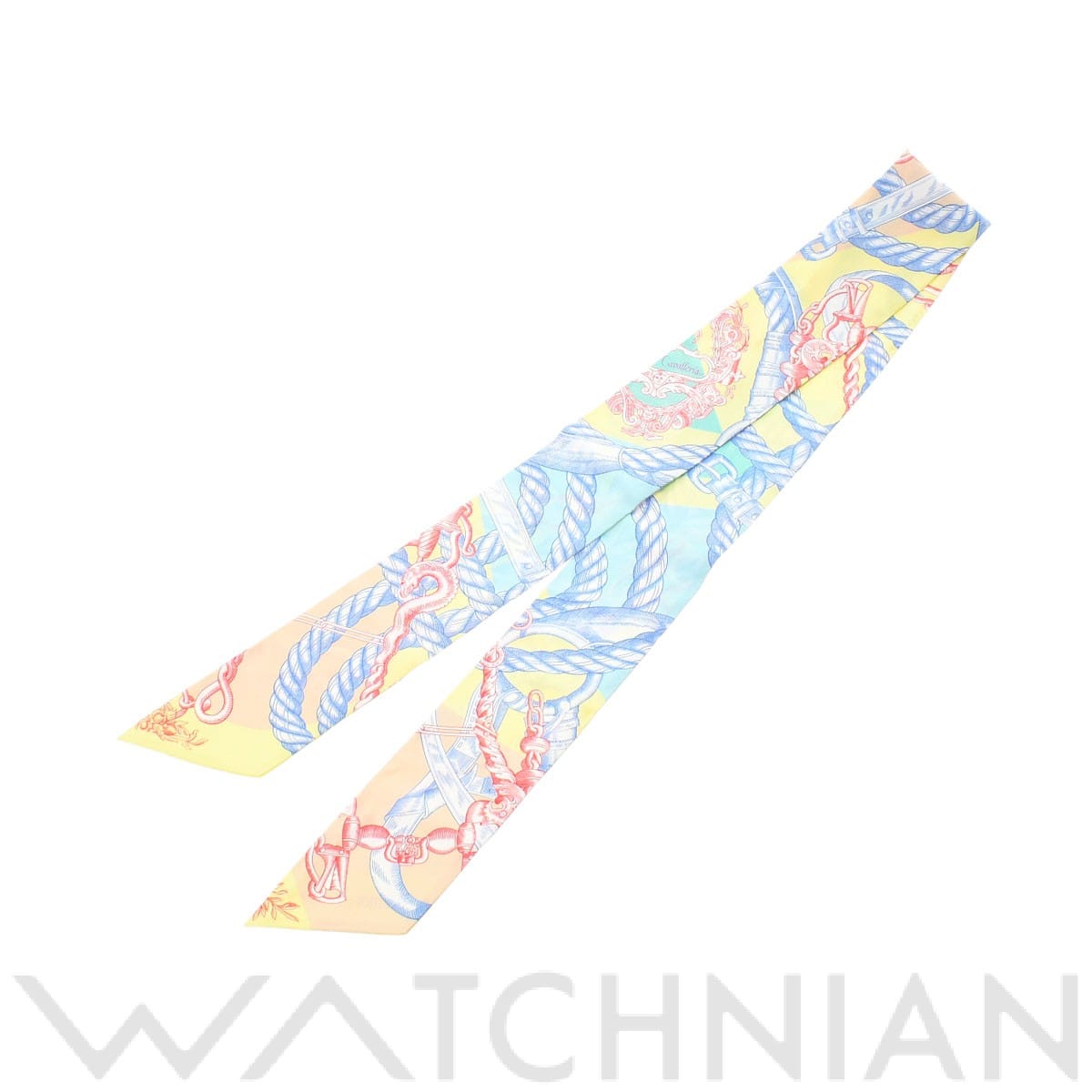 エルメス / HERMES マキシツイリー / DELLA CAVALLERIA イエロー シルク100% レディース 【中古】【other】