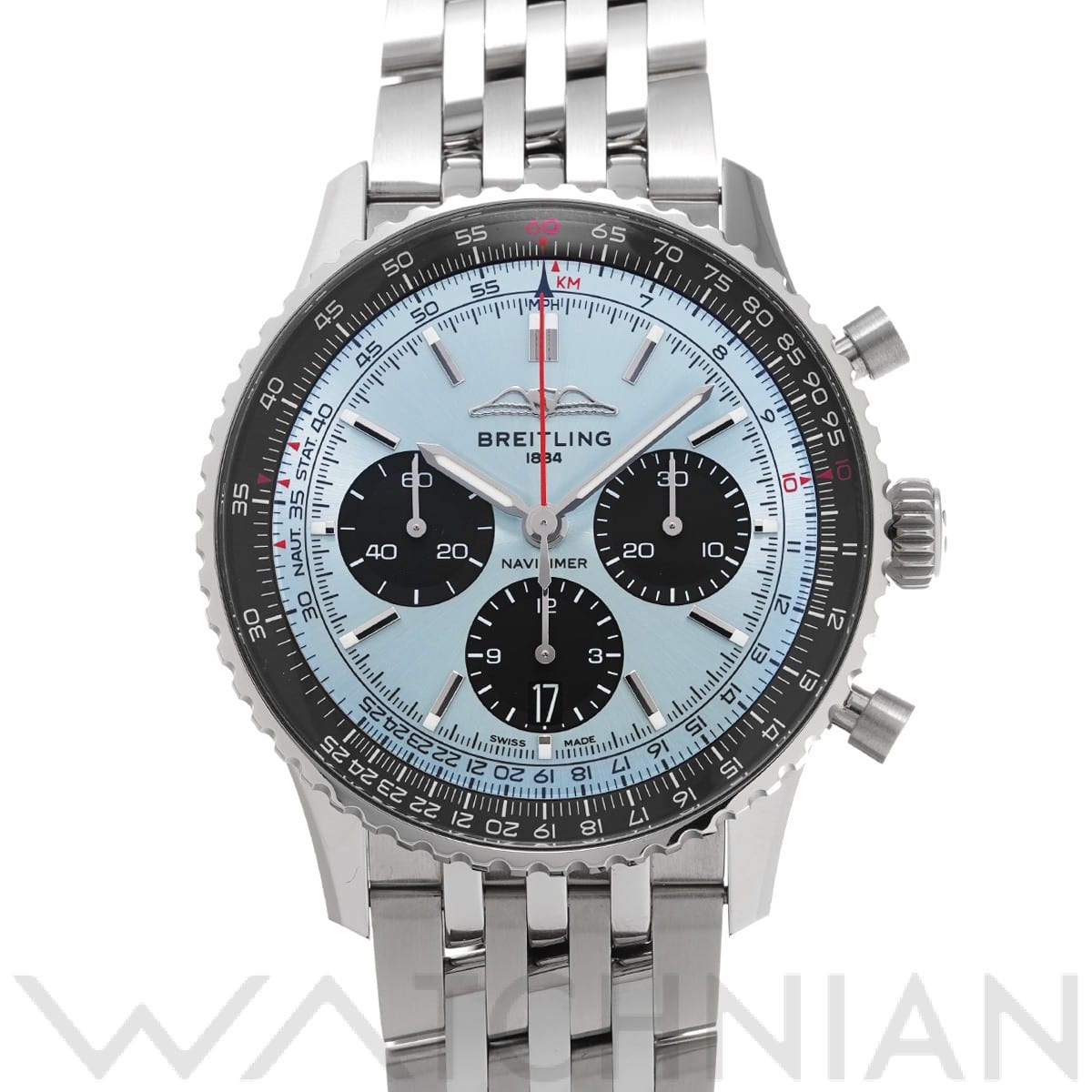 ブライトリング / BREITLING ナビタイマー B01 クロノグラフ 43 AB0138241C1A1 アイスブルー/ブラック メンズ 時計 【中古】【wristwatch】