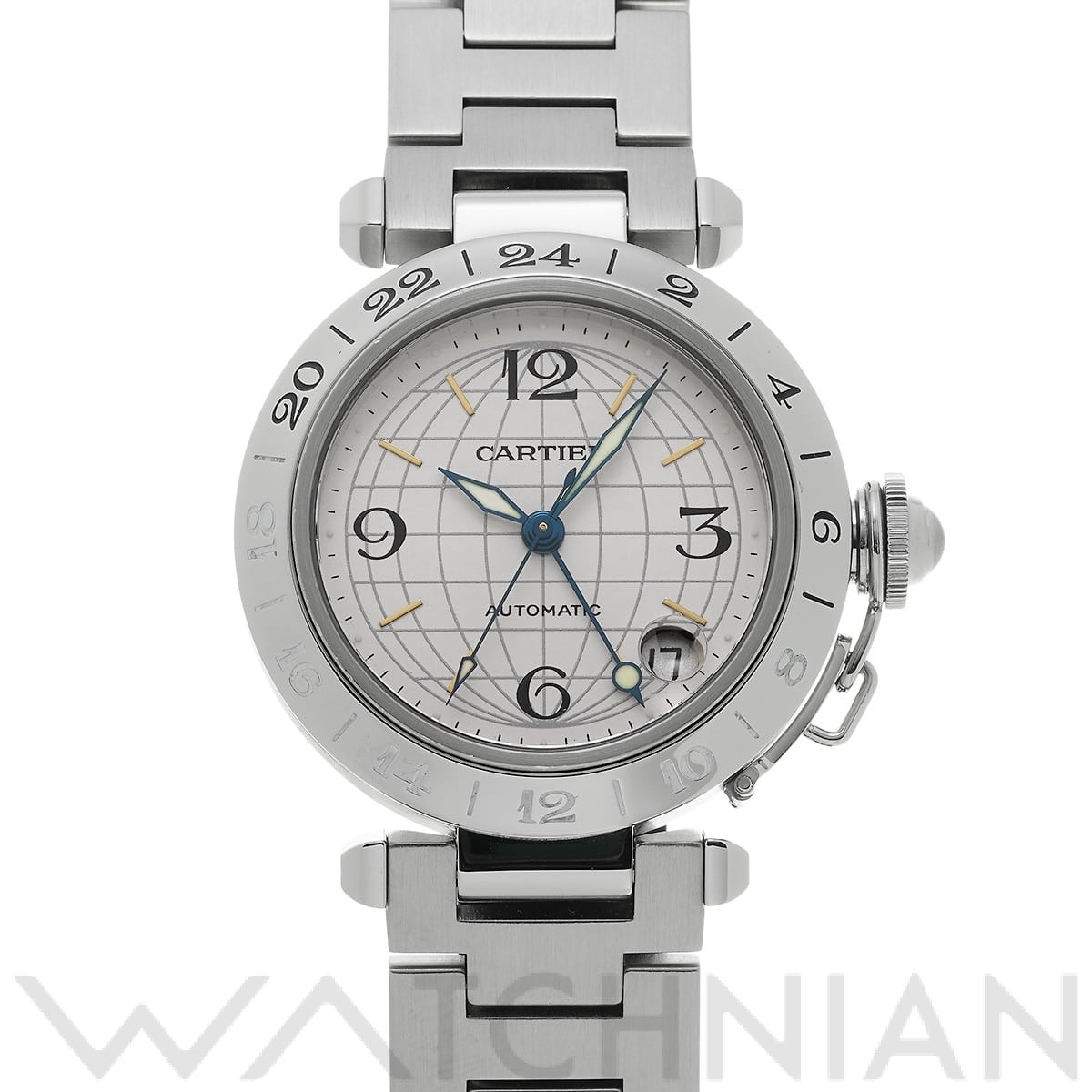 カルティエ / CARTIER パシャC メリディアン GMT W31029M7 シルバー ユニセックス 時計 【中古】【wristwatch】