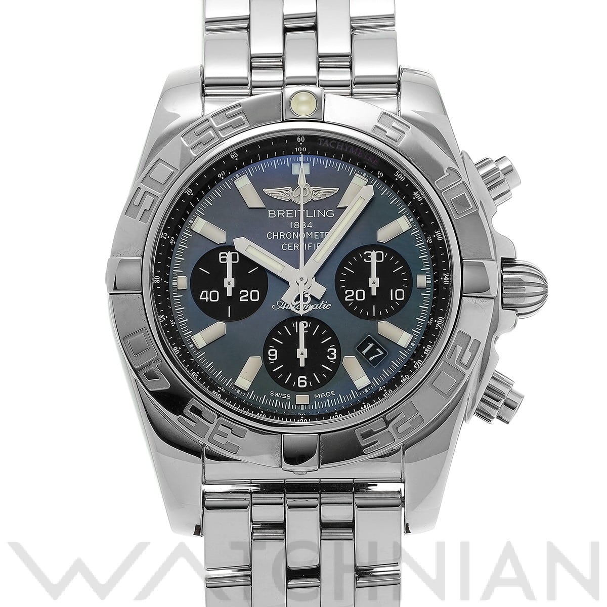 ブライトリング クロノマット 44 ブラックマザーオブパール AB01114K/BD34 ブラックシェル/ブラック メンズ 時計 【中古】【wristwatch】