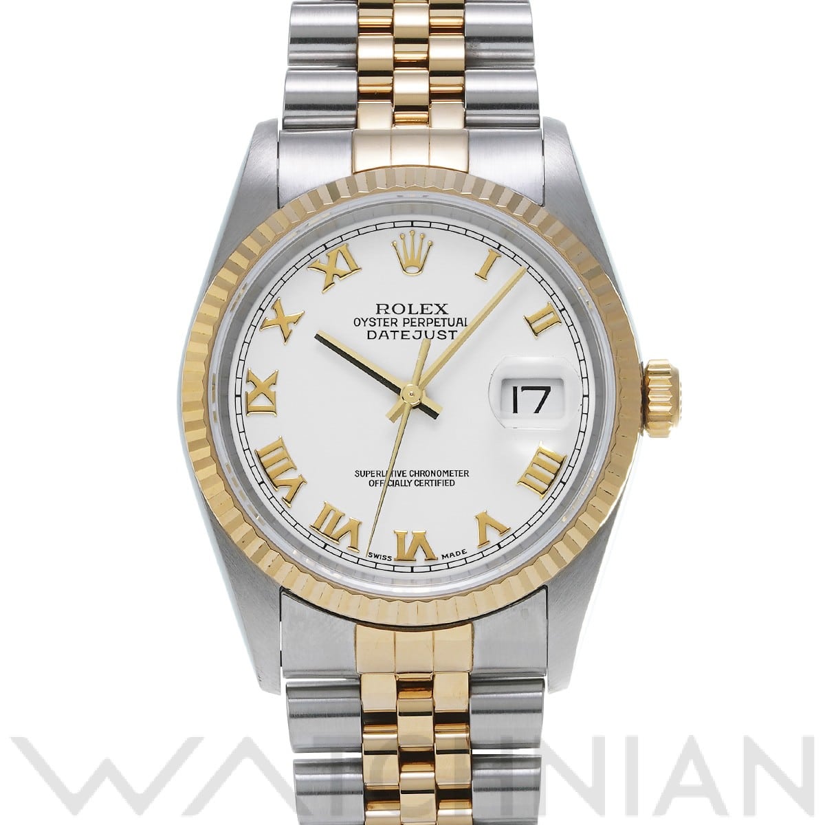 ロレックス デイトジャスト 16233 ホワイト メンズ 時計 【中古】【wristwatch】