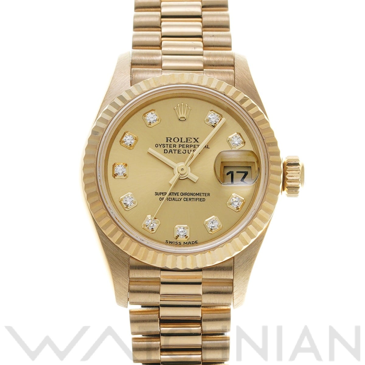 デイトジャスト 79178G K番(2001年頃製造) シャンパン/ダイヤモンド ロレックス ROLEX レディース 【中古】