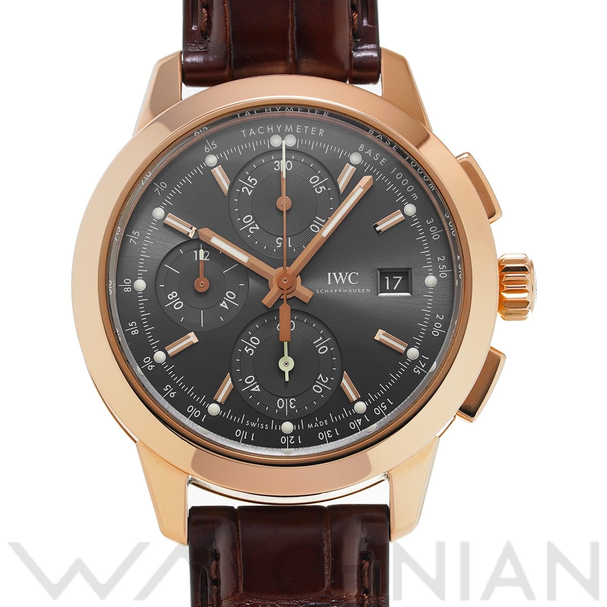 インヂュニア クロノグラフ IW380803 スレートグレー インターナショナルウォッチカンパニー IWC メンズ 【中古】