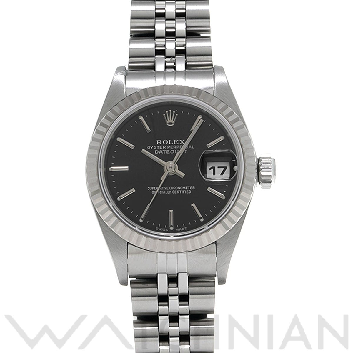 ロレックス デイトジャスト 79174 ブラック レディース 時計 【中古】【wristwatch】