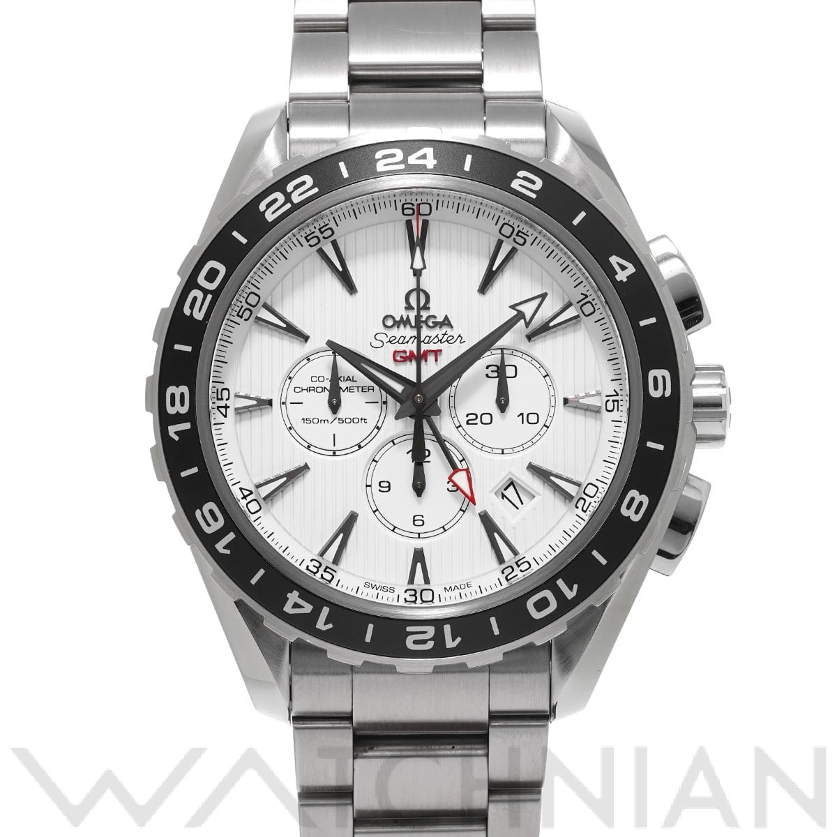 オメガ / OMEGA シーマスター アクアテラ コーアクシャル GMT クロノグラフ 231.10.44.52.04.001 ホワイト メンズ 時計 【中古】【wristwatch】