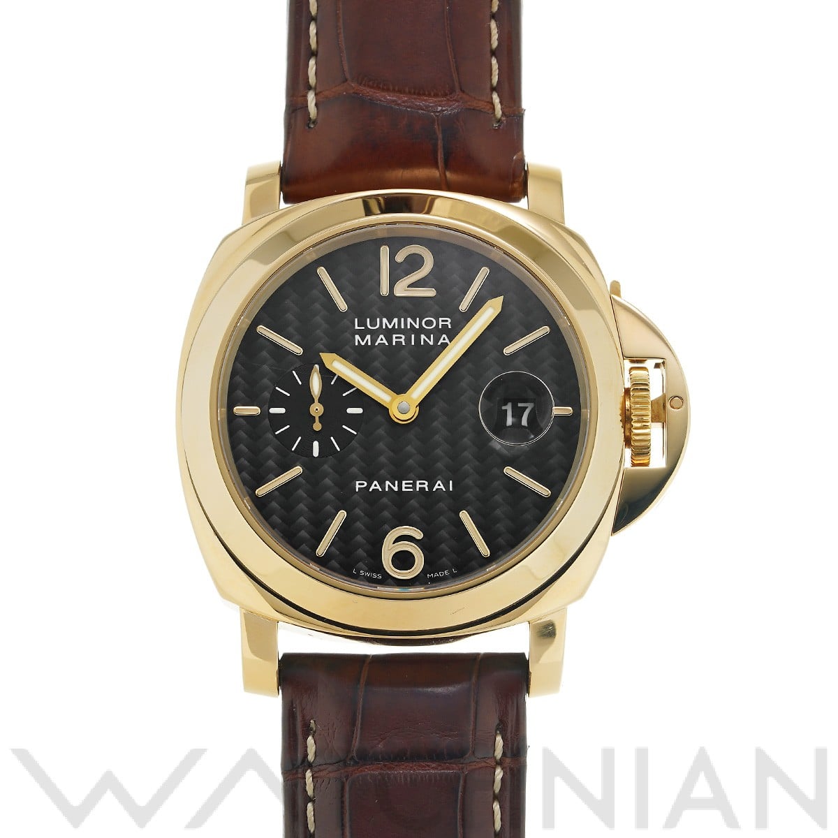 パネライ / PANERAI ルミノールマリーナ オートマティック PAM00140 ブラックカーボン メンズ 時計 【中古】【wristwatch】
