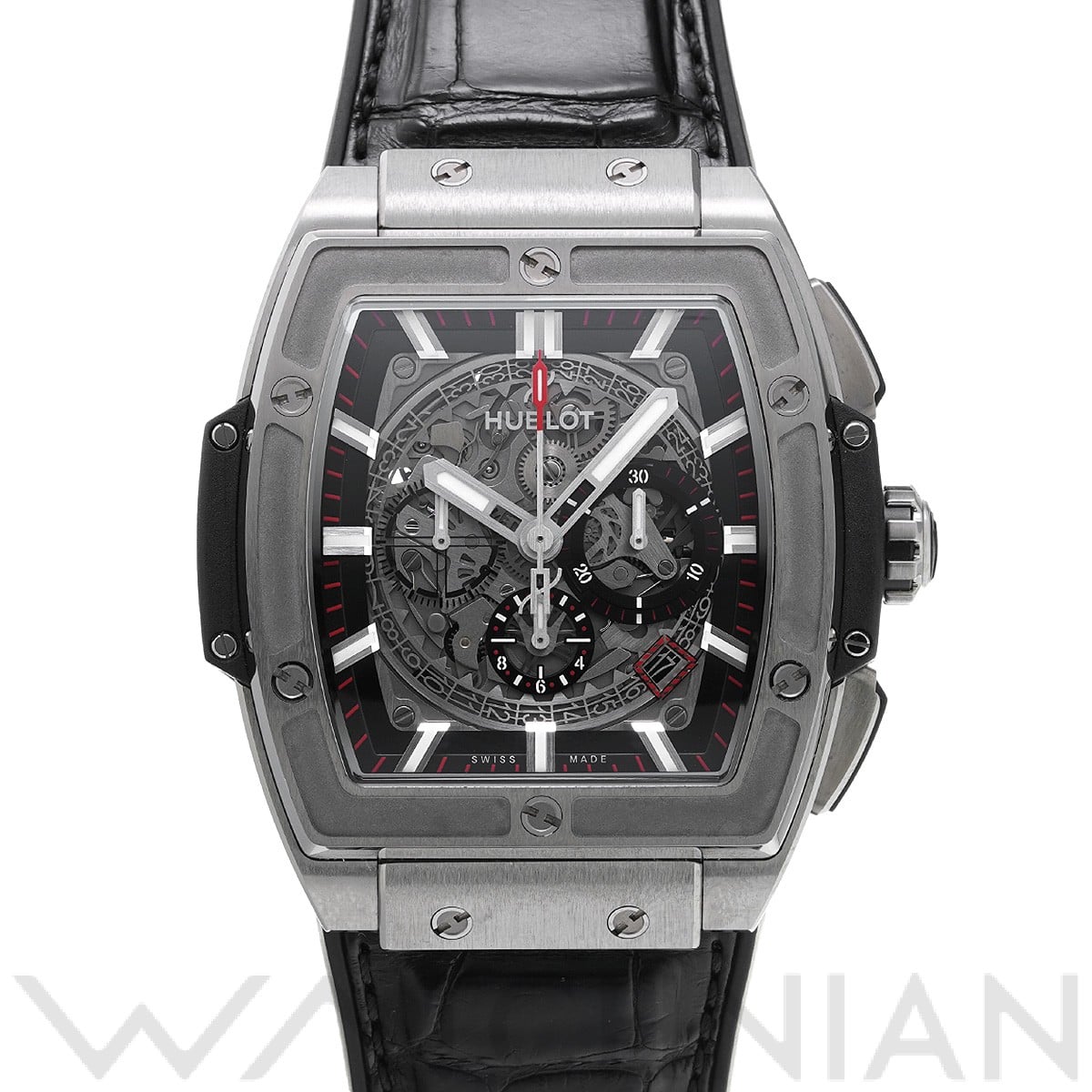 スピリット オブ ビッグバン チタニウム 601.NX.0173.LR スケルトン ウブロ HUBLOT メンズ 【中古】