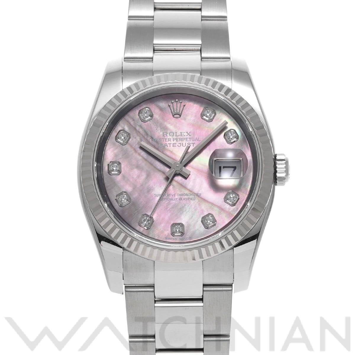 ロレックス デイトジャスト 36 116234NG ブラックシェル/ダイヤモンド メンズ 時計 【中古】【wristwatch】